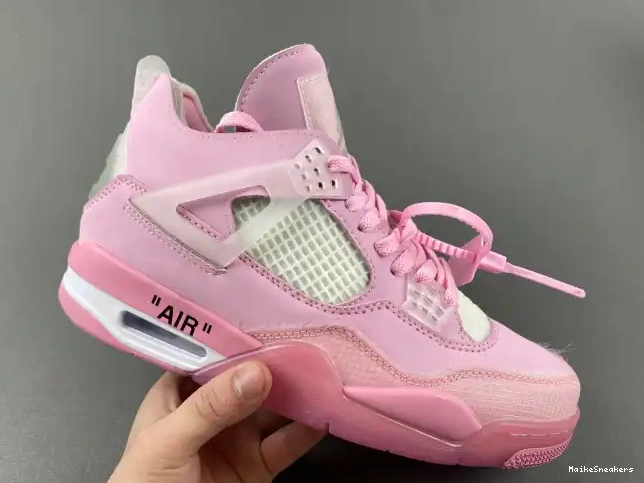 MaikeSneakers X OFF-WHITE PINK JORDAN 4 0511